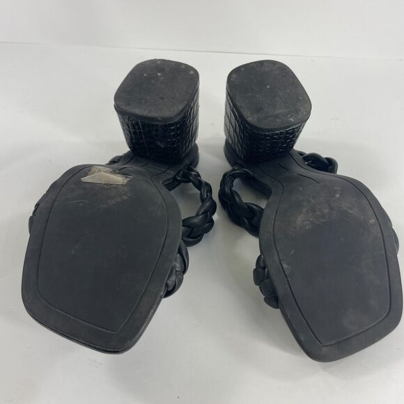 Dolce Vita Heels Womens Chunky Shoe Braided Slip on Slides Sz 7.5 - Picture 8 of 12